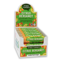 Crazy Rumors natural lip balm - Citrus Bergamot - 10+2 FREE