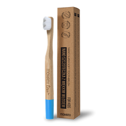 MOHANI Children's Bamboo Nano Toothbrush - Blue, 10,000 Soft Bristles