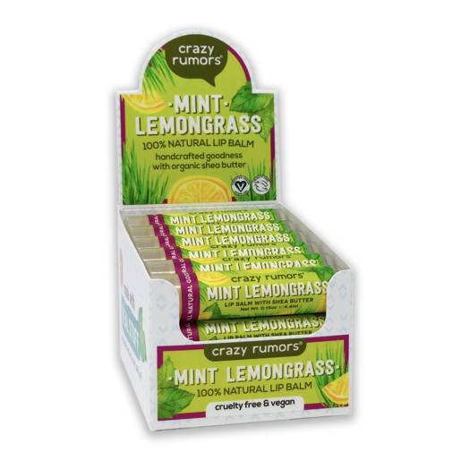 Crazy Rumors Natural Lip Balm - Peppermint Lemongrass - 10+2 FREE.