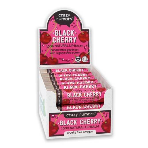 Crazy Rumors natural lip balm - Black Cherry - 10+2 FREE.