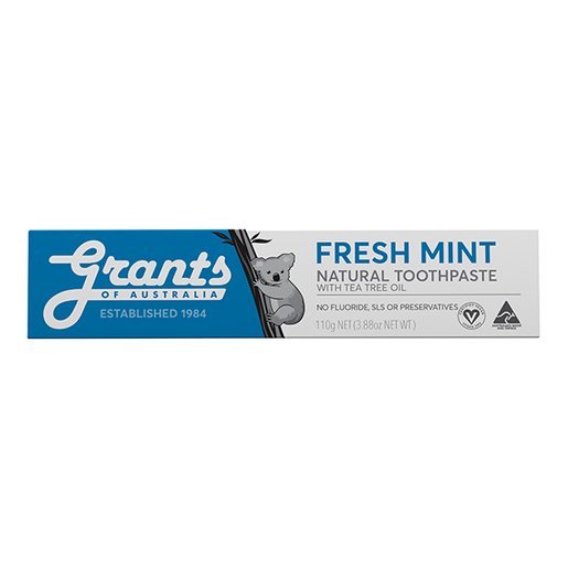 Refreshing natural toothpaste from Grants of Australia- fluoride-free, mint-flavored