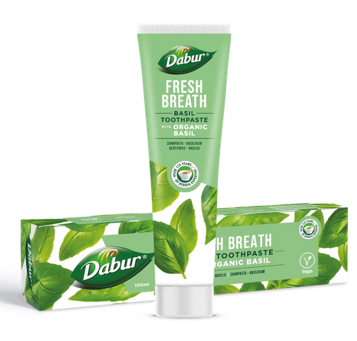 Toothpaste with organic basil