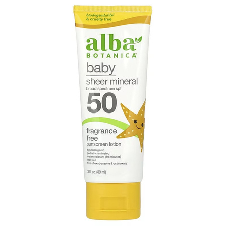 Alba Botanica Baby Sunscreen SPF50 - 89 ml | Gentle Sun Protection