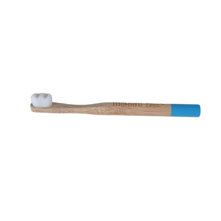 MOHANI Children's Bamboo Toothbrush - Blue, 10,000 Soft Bristles