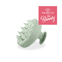 Hair washing and head massage brush - green