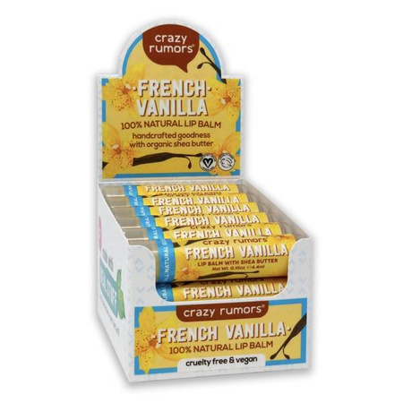 Crazy Rumors natural lip balm - French Vanilla - 10+2 FREE.