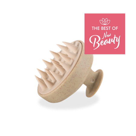 Hair washing and head massage brush - beige