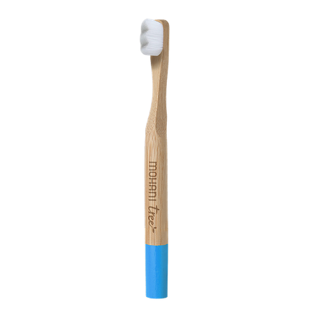 MOHANI Children's Bamboo Nano Toothbrush - Blue, 10,000 Soft Bristles