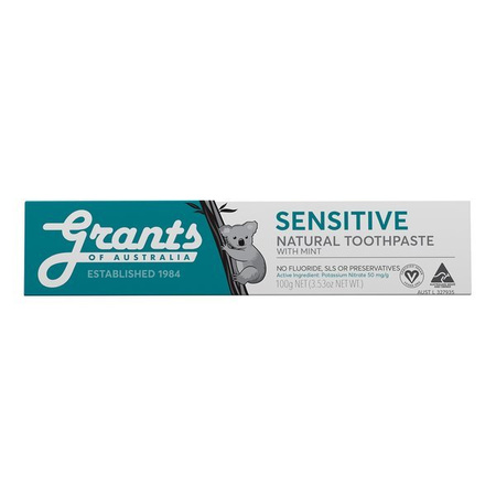 Soothing, natural toothpaste for sensitive teeth Grants of Australia-no fluoride