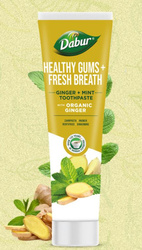 Dabur toothpaste with Organic Ginger and Mint - fresh breath