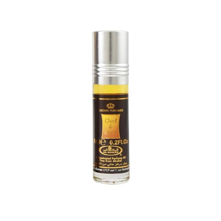 Arabic Al-Rehab Oud & Rose 6ml, main note: deep oud and velvety rose