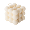 100% natural canola wax Bubble Candle - white, large